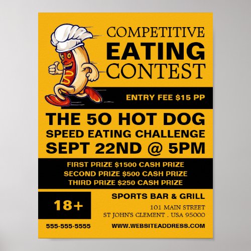 Running Hot Dog _ CompetitiveSpeed Eating Contest Poster