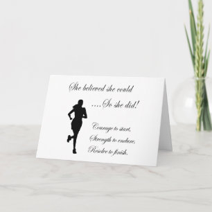 Running Inspirational Quote Card