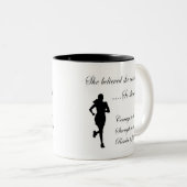 Running Inspirational Quote Two-Tone Coffee Mug (Front Right)