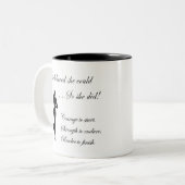 Running Inspirational Quote Two-Tone Coffee Mug (Front Left)