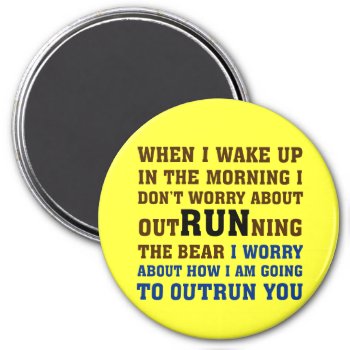 Running Is About Beating The Competition Magnet by egogenius at Zazzle
