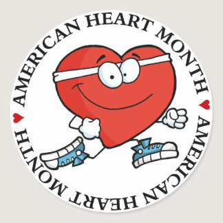 Running is Good Exercise for Your Heart Classic Round Sticker
