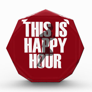Running Is Happy Hour Acrylic Award
