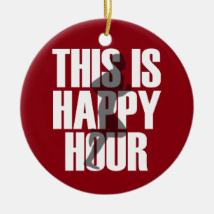 Running Is Happy Hour Ceramic Ornament