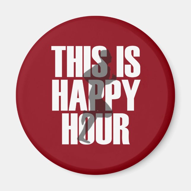 Running Is Happy Hour Magnet (Front)