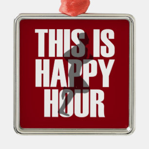 Running Is Happy Hour Metal Ornament