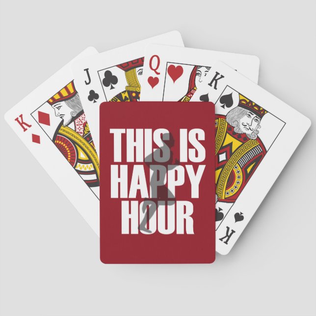 Running Is Happy Hour Poker Cards (Back)