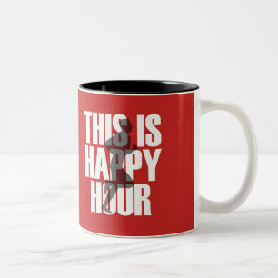 Running Is Happy Hour Two-Tone Coffee Mug