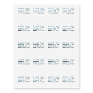 Running Is My Anger Management Runner Gift Temporary Tattoos