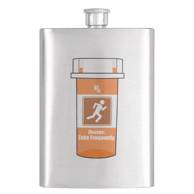 Running Is My Drug Flask (Front)