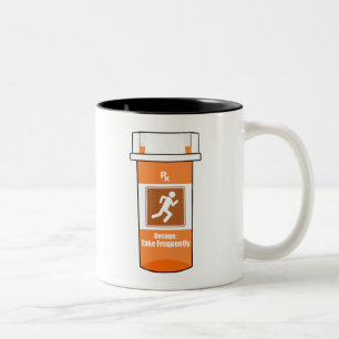 Running Is My Drug Two-Tone Coffee Mug