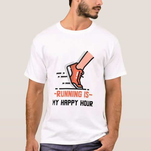 Running Is My Happy Hour Running Shirt