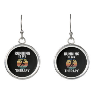 Running Is My Therapy Earrings