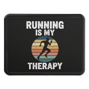 Running Is My Therapy Hitch Cover