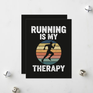 Running Is My Therapy Holiday Card