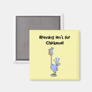Running Isn’t for Chickens – Marathon Humor Magnet