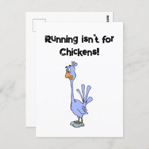 Running Isn’t for Chickens – Marathon Humor Postcard