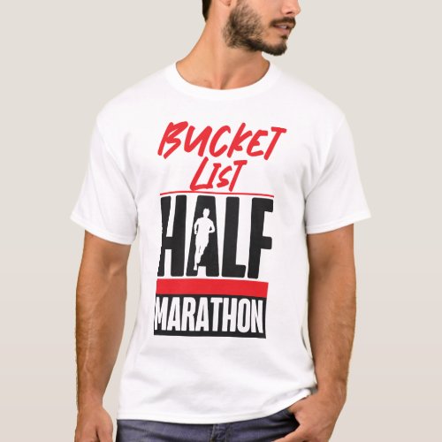 Running Jogging Bucket List Marathon T_Shirt