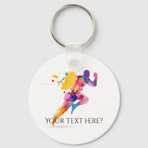 Running Jogging Fitness  Keychain
