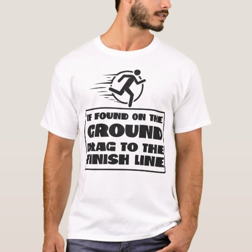 Running Jogging If Found On The Ground Drag To The T_Shirt