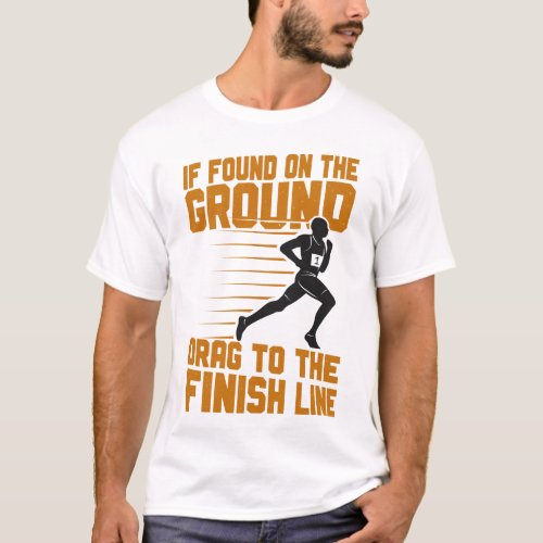 Running Jogging If Found On The Ground Drag To The T_Shirt
