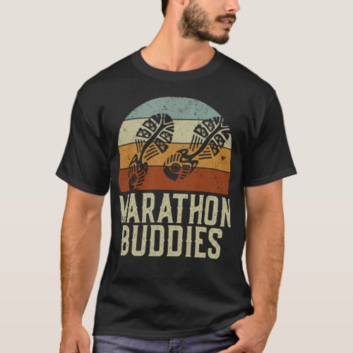 Running Jogging Marathon Buddies Besties Friends T_Shirt