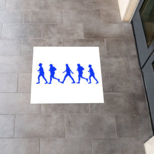 Running Jogging People Silhouettes Run Runner Floor Decals
