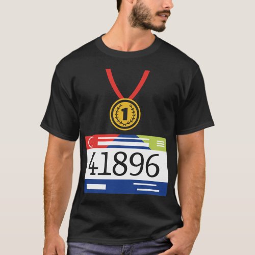 Running Jogging Runner Costume Halloween Costume T_Shirt