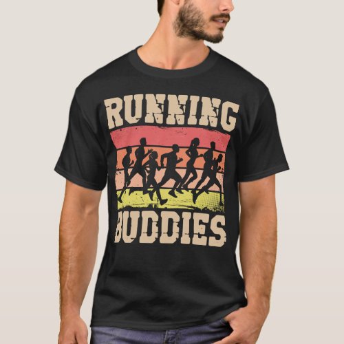 Running Jogging Running Buddies Friends Besties T_Shirt