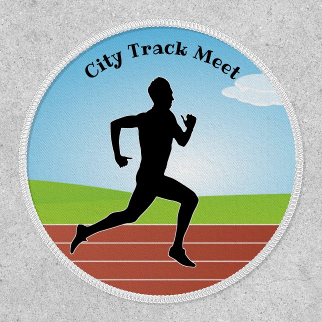 Running Jogging Track Design Patch (Front)