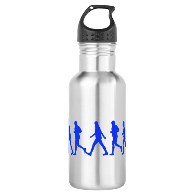 Running Jogging Walking Stainless Steel Water Bottle (Front)