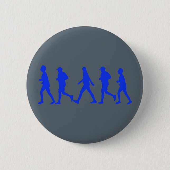 Running Jogging Work Out Button (Front)