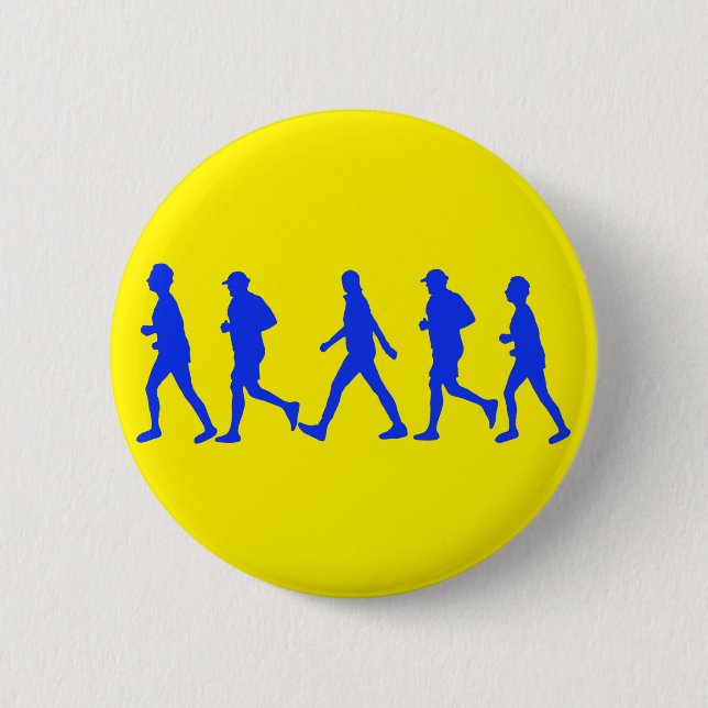 Running Jogging Work Out Button (Front)