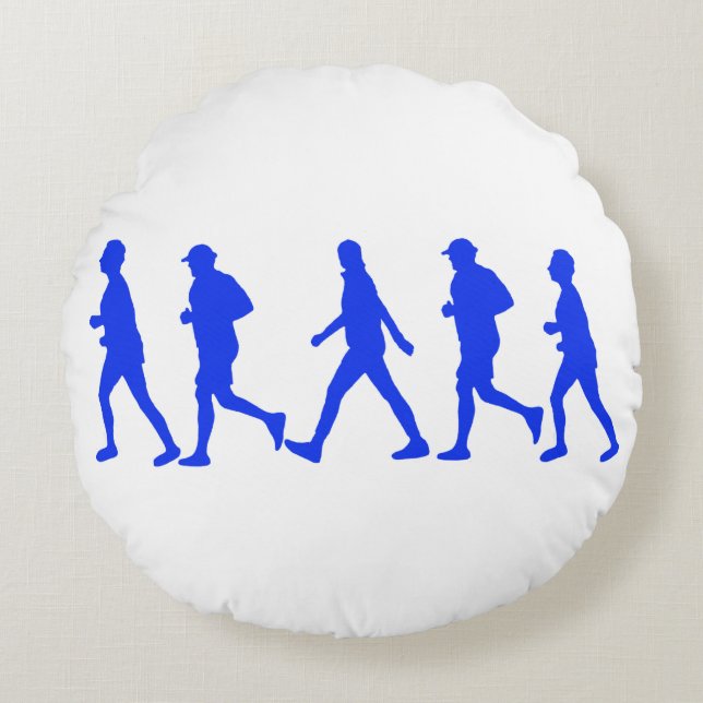 Running Jogging Work Out Round Pillow (Front)