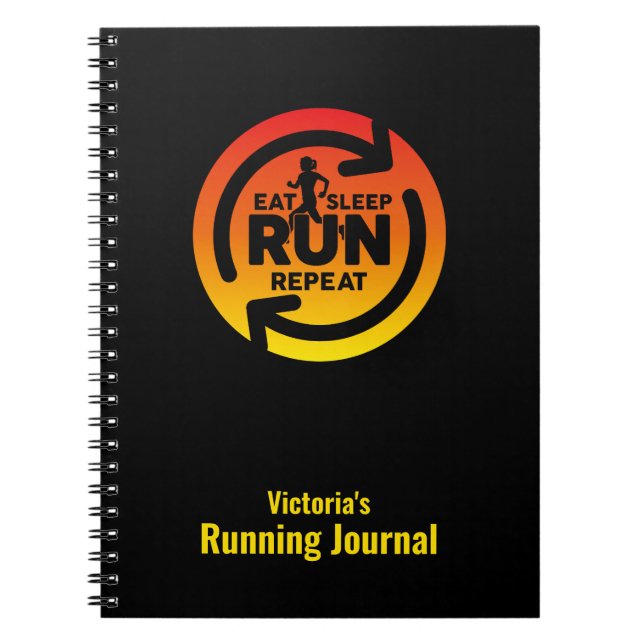 Running Journal Eat Sleep Run Repeat With Sunrise (Front)