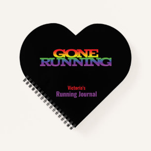 Running Journal With Gone Running Rainbow Text