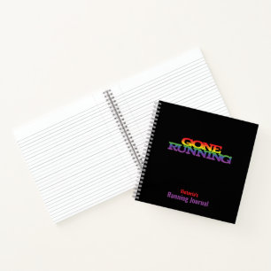 Running Journal With Gone Running Rainbow Text