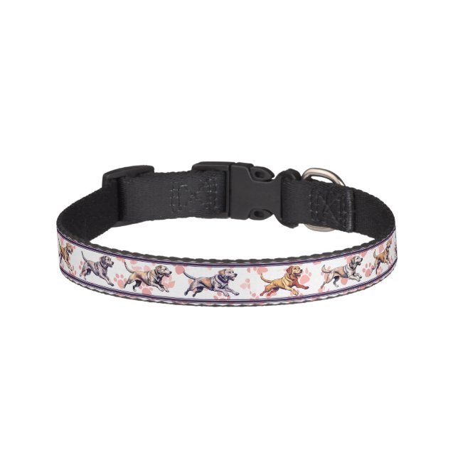 Running Labrador Retrievers Pet Collar (Front)