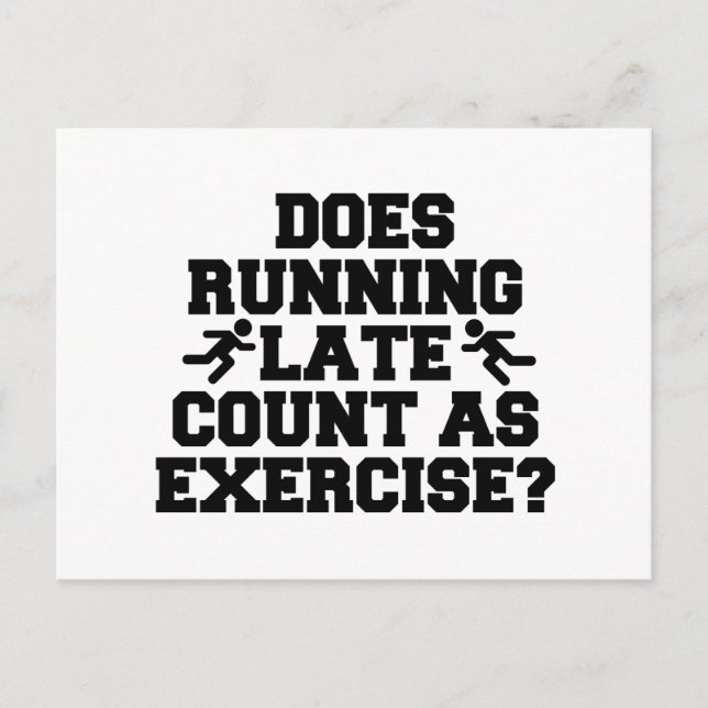 Running Late Postcard (Front)