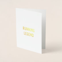 Running Legend congratulations good luck card