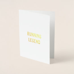 Running Legend congratulations good luck card