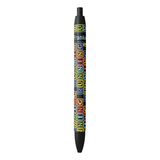 Running lettering pattern custom name pen (Front Vertical)