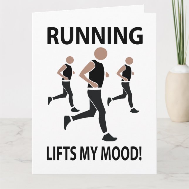 Running Lifts My Mood Running Card (Front)