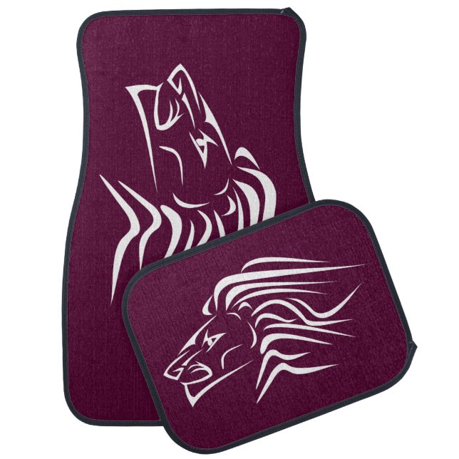 Running Lion Car Floor Mat - Choose Colors (Set)