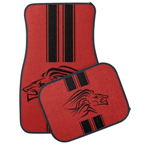 Running Lion Car Floor Mat _ Custom Colors