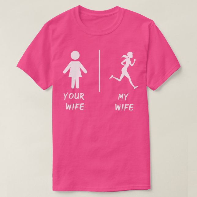 Running Loving Wife Perfect Valentines Day Gift fo T-Shirt (Design Front)