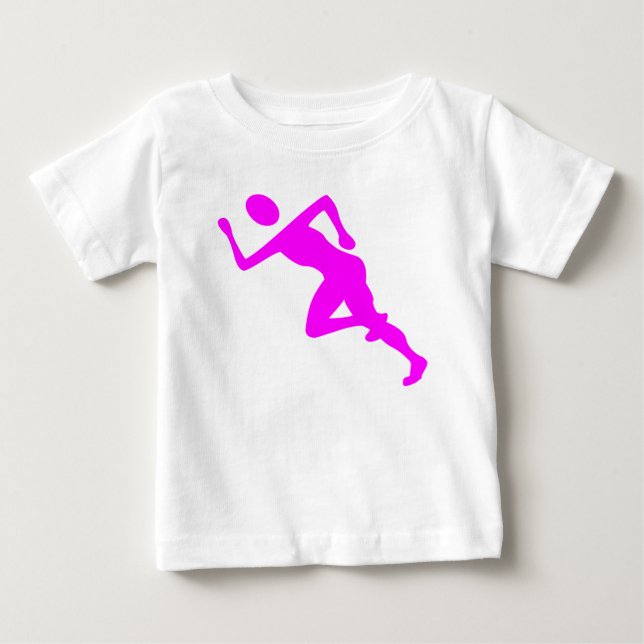 Running - Magenta Baby T-Shirt (Front)