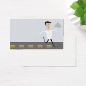 Running male chef dome platter food delivery cater (Desk)