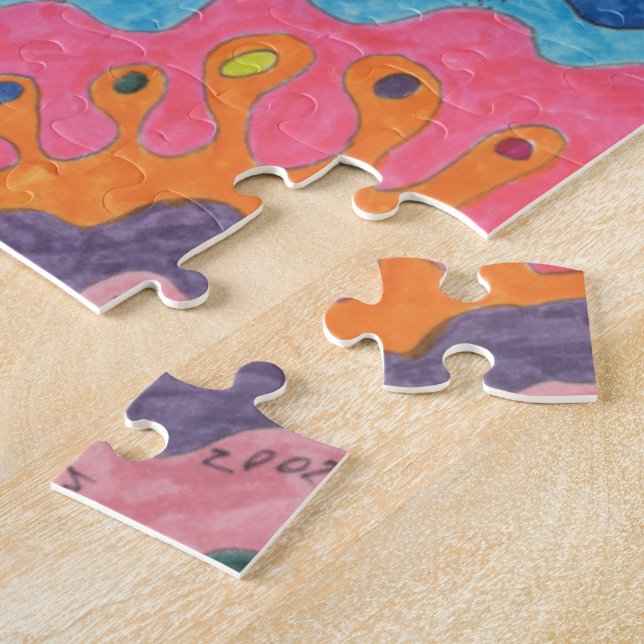 "Running Man" Abstract Art Jigsaw Puzzle (Side)