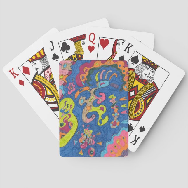 "Running Man" Abstract Art Poker Cards (Back)